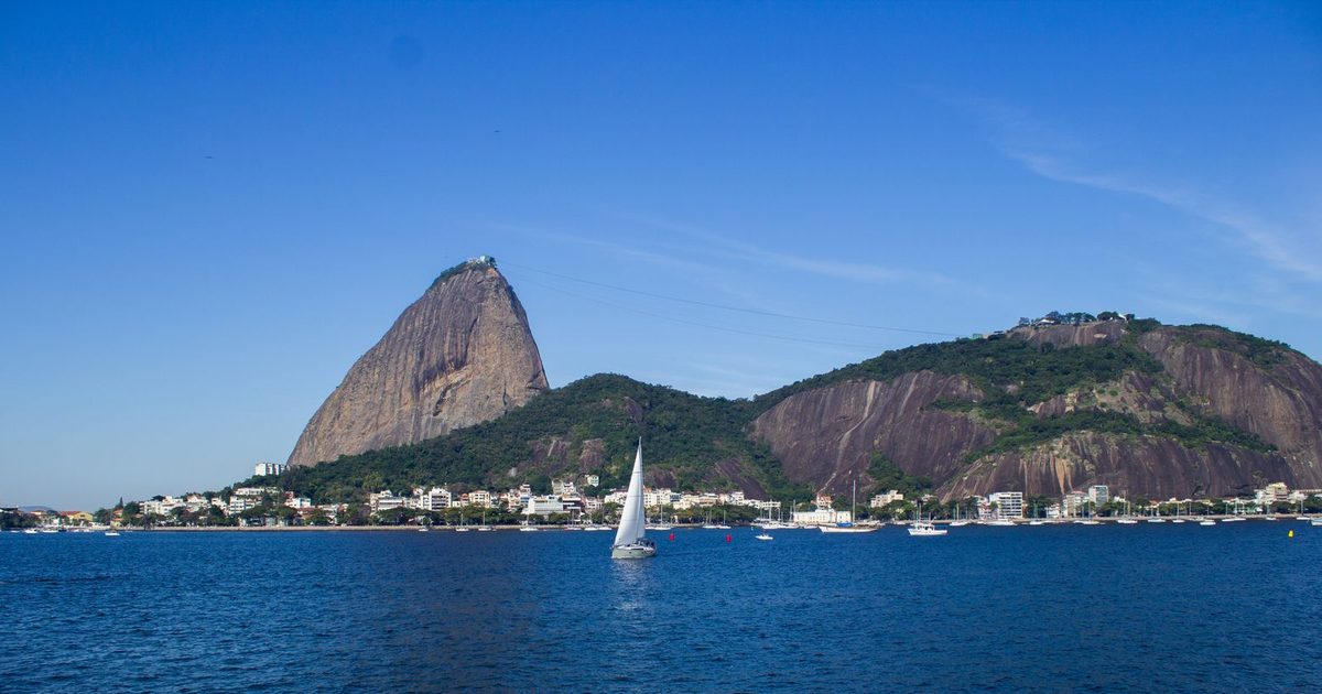 Sugarloaf Mountain and sailboats, Rio de Janeiro, Brazil